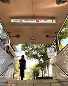 階段を上ります